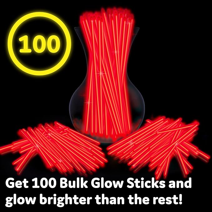PartySticks Red Glow Sticks - Image 3