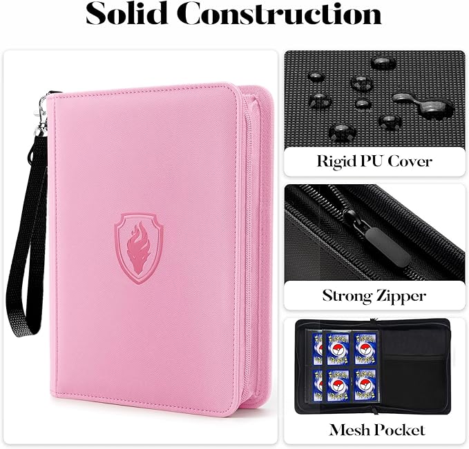 Premium 4 Pocket Zip Card Binder, Trading Card Binder - Image 2