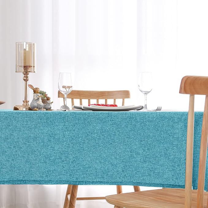 Hiasan 2 Pack Faux Linen Rectangle Tablecloth - Image 4