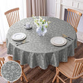 Smiry Round Table Cloth, Waterproof Heavy Duty Vinyl Tablecloths, Wipeable by Smiry