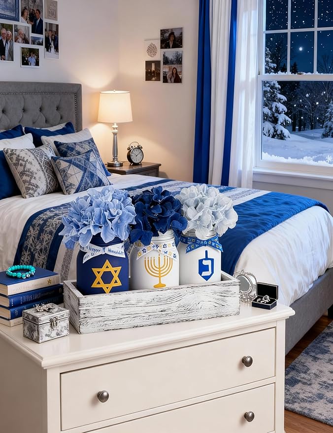 Hanukkah Decorations for Home, Chanukah Table Decor - Image 5