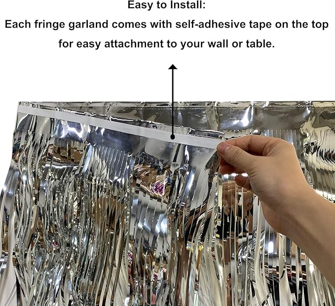 10 Feet Long Roll Foil Fringe Garland - Image 5