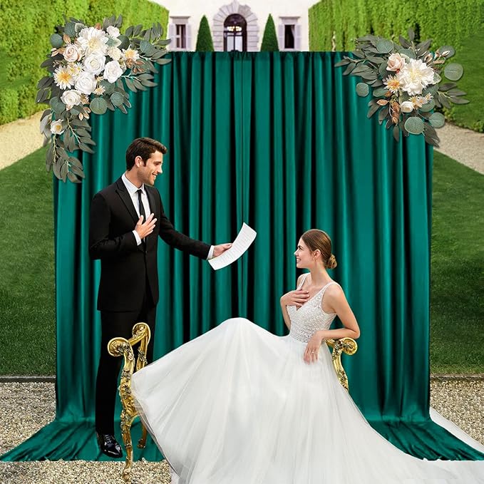 10ft x 10ft Lake Green Backdrop Curtains - Image 5