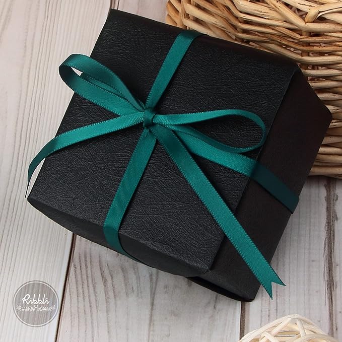 Ribbli Teal Double Faced Satin Ribbon, 1/4” x Continuous 25 Yards, Use - Image 2