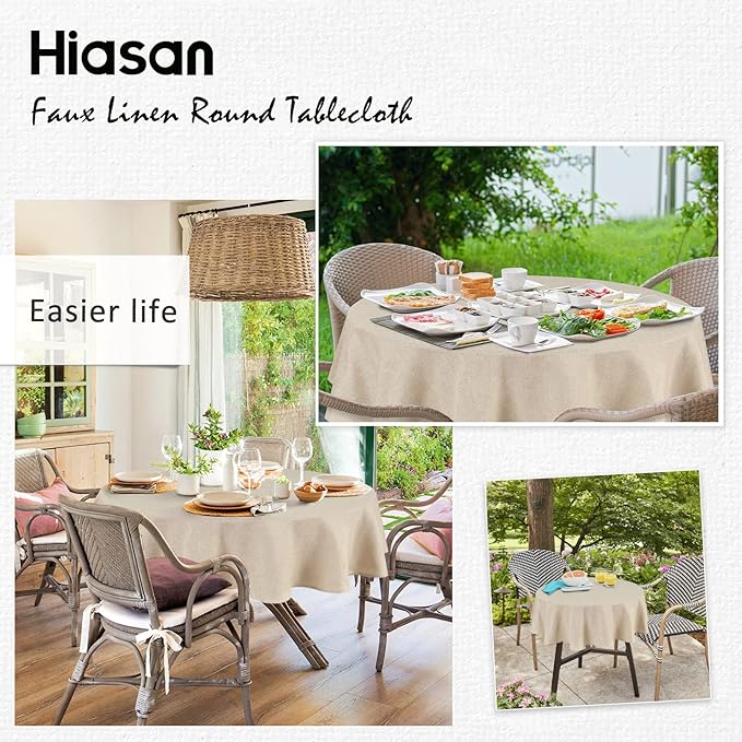 Hiasan Round Linen Tablecloth 50 Inch - Image 6