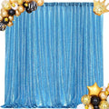 8ft x 8ft Aqua Blue Sequin Backdrop Curtain Sparkle Photo Backdrop by QueenDream