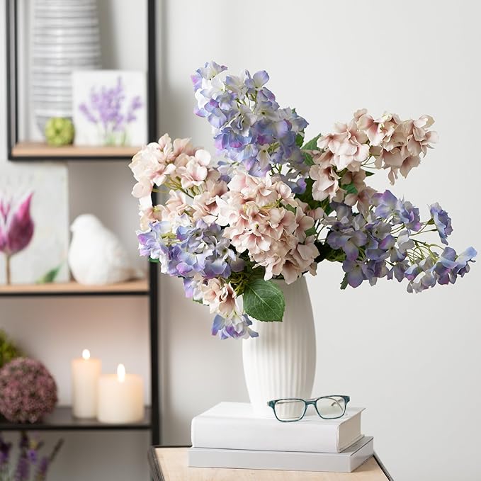 Sullivans Ceramic Textured White Vase, Minimalist Decoration - Image 4