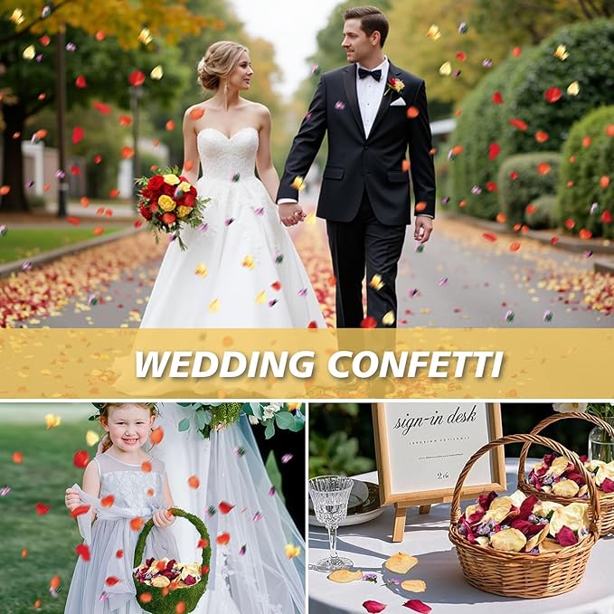20+ Cups Real Dried Flower Petals, Biodegradable Wedding Flower Confetti - Image 7