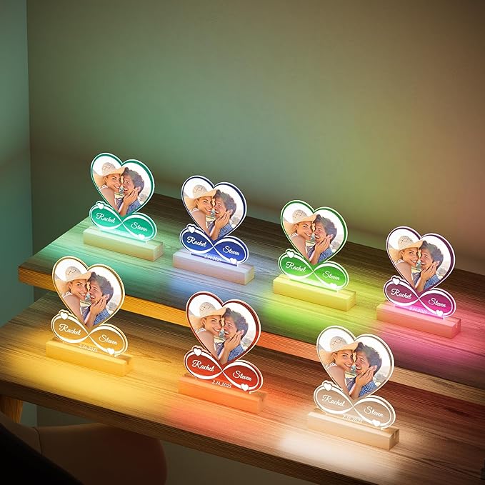 Custom Picture Frames with Photo, Customized Photo Frame with Night Light - Image 6