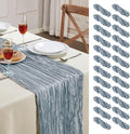 24 Pack Dusty Blue Cheesecloth Table Runner 10FT Long Boho Gauze Table Runner by AGIRL