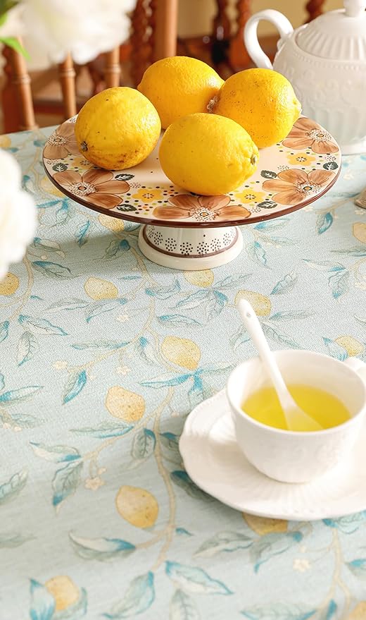 patdrea Designer Linen Green Tablecloth - Image 4