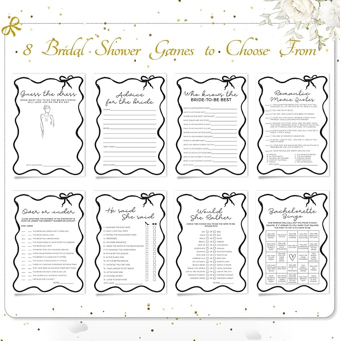 DEEKA 30 PCS Bridal Shower Games Card - Image 7