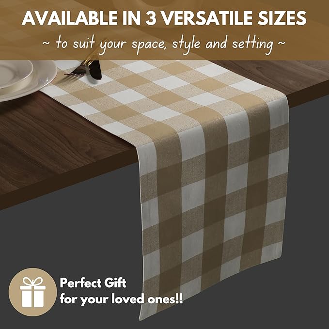Native Fab Buffalo Check Table Runner 100% Cotton - Image 5