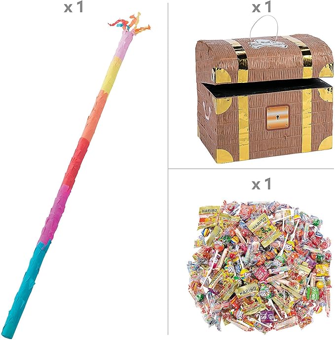Treasure Chest Piñata Kit 208 Pieces - Image 2