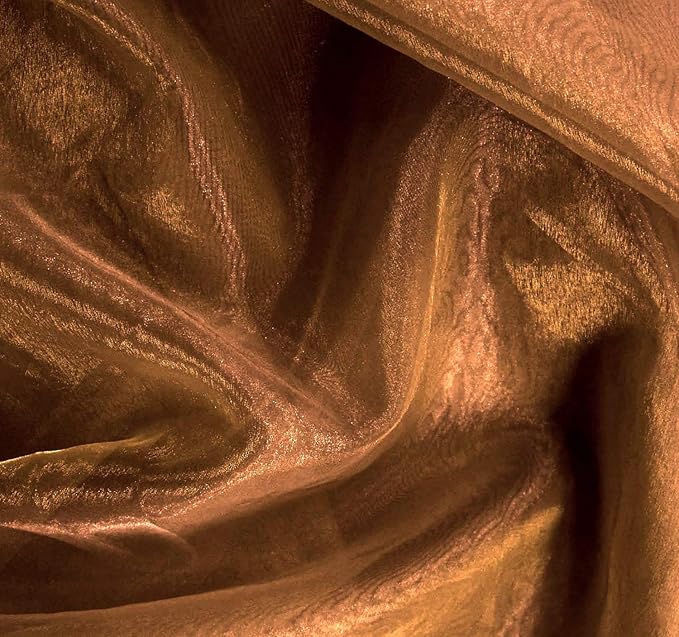 VDS Bronze Organza Fabric, 75 Yards Continuous, 45” Wide, Wedding Party by VDS