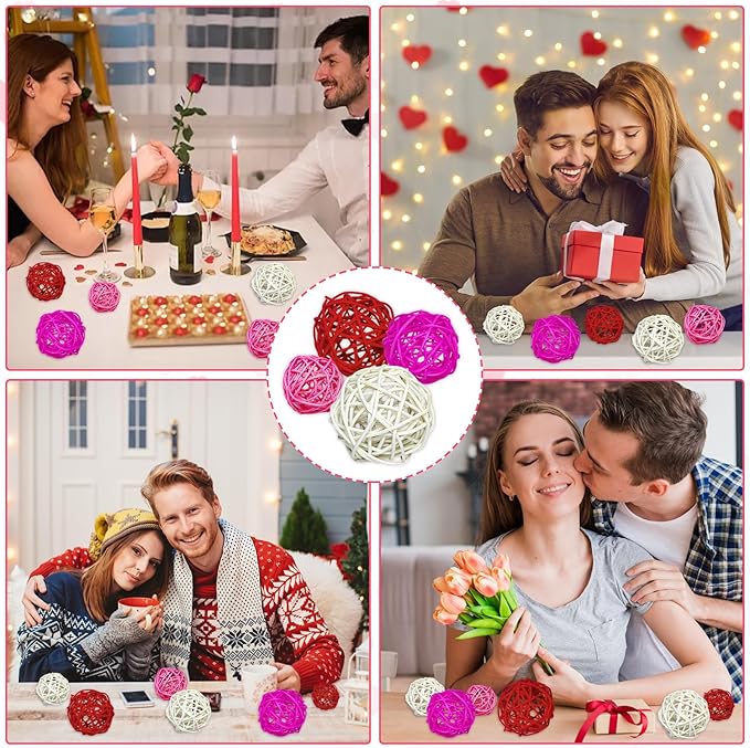 Valentine's Day Rattan Balls 36pcs Decoration - Image 7