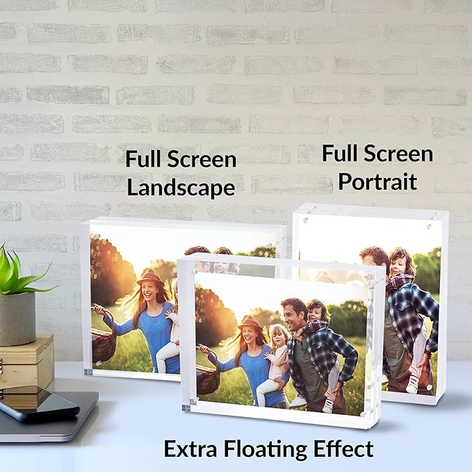 SimbaLux Magnetic Acrylic Picture Photo Frame 6x8 inches - Image 3