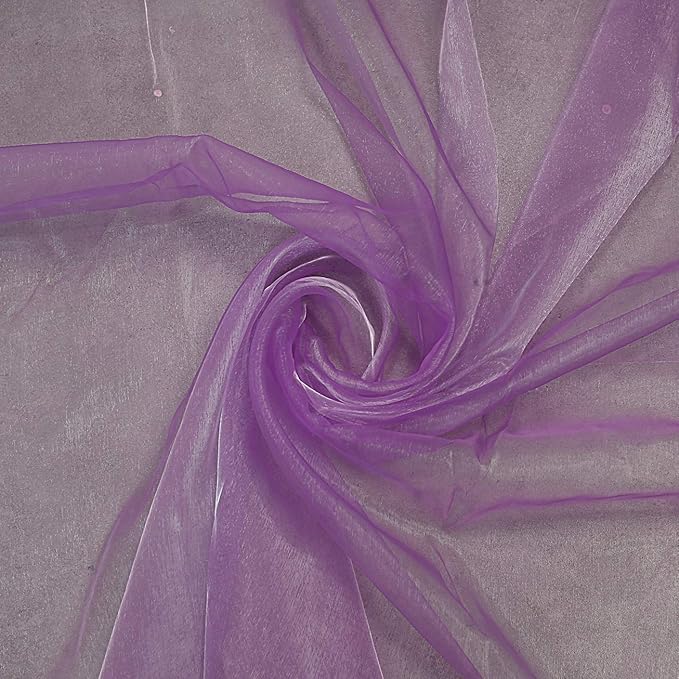 VDS Light Purple Organza Fabric, 50 Yards Continuous, 45” Wide, Wedding Party by VDS