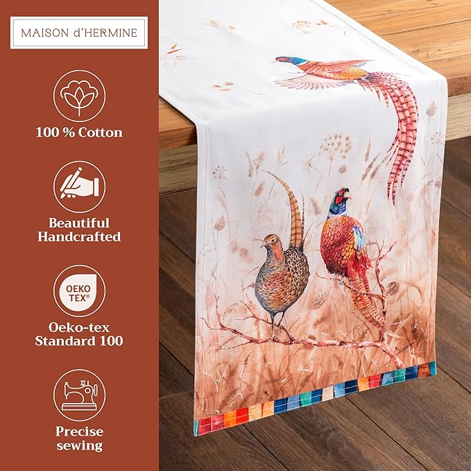 Maison d' Hermine Table Runner 100% Cotton Double Layer Table Runners 72 inches - Image 2