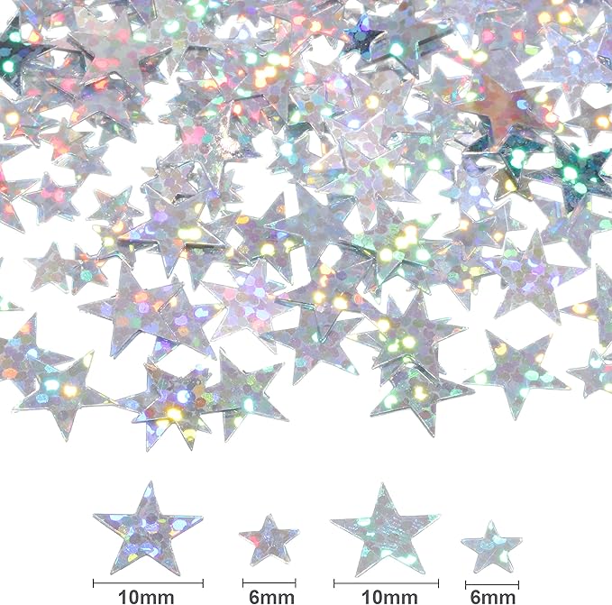 Hestya 60g Star Confetti Glitter Table Confetti Metallic Foil Stars - Image 2