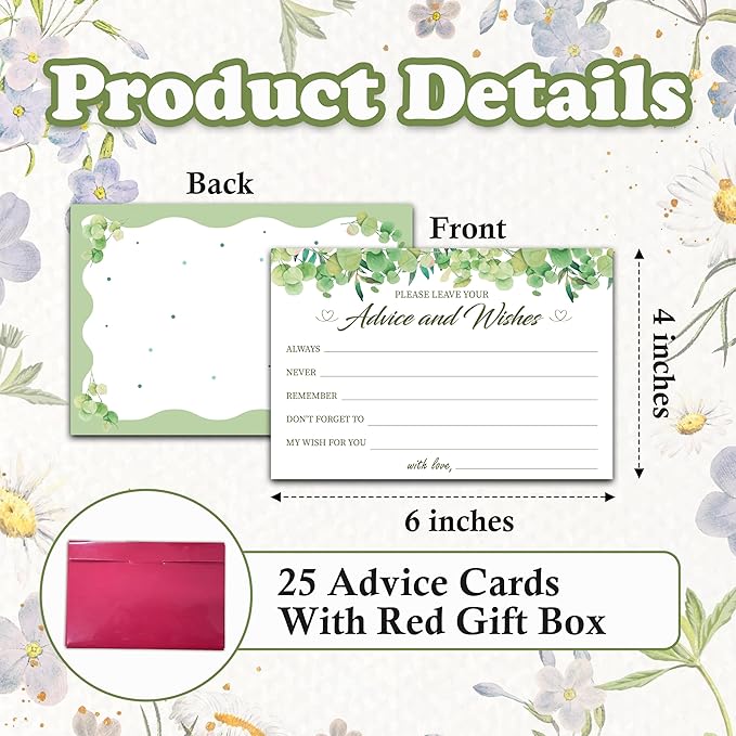 Advice And Wishes Cards, Bride And Groom, New Parents, Bridal Shower, Baby - Image 2
