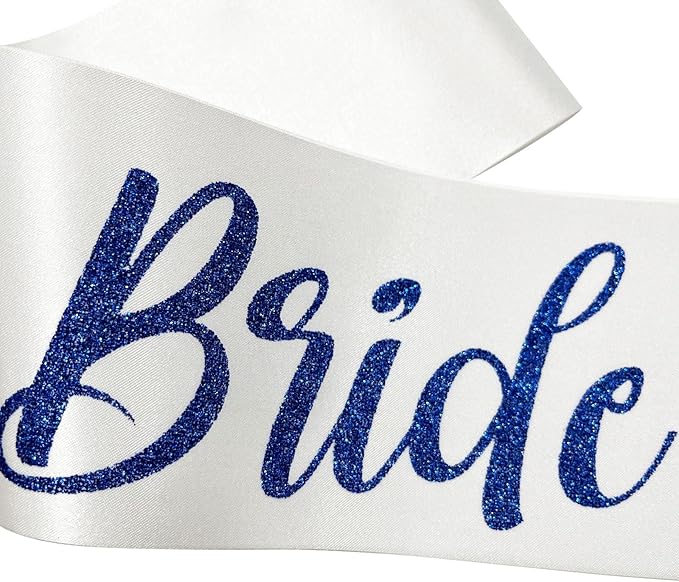 Bride to Be Sash Blue, Bride Sash Bachelorette Party Bridal Shower Sashes - Image 4