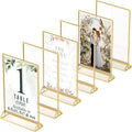 Gold Picture Frames Double-Sided, Menu Holders, and Photo Displays by DasherProducts