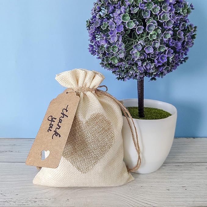 SumDirect Heart Burlap Bags - Image 5