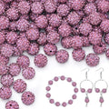 200pcs 10mm Light Purple Rhinestone Beads by TINKRSTUFF