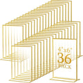 Hoteam 36 Pack Gold Acrylic Sign Holders by Hoteam