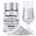 Silver Edible Glitter - 15g Food Grade Luster Dust Powder by WelcometotheSigWong