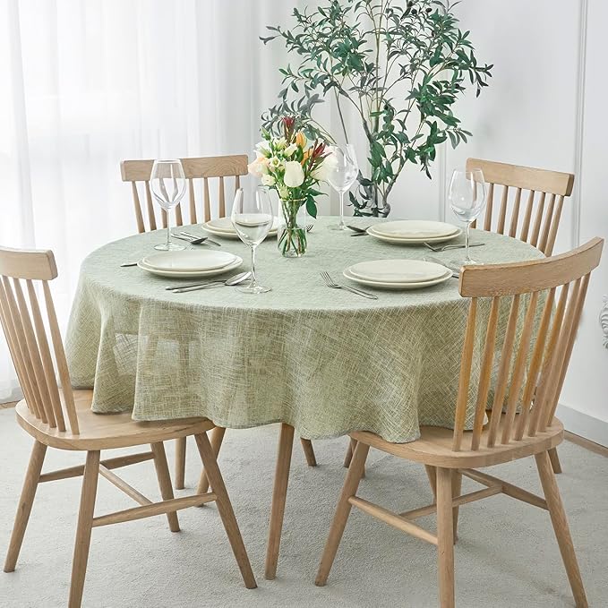 maxmill Flaxy Faux Linen Tablecloth by maxmill