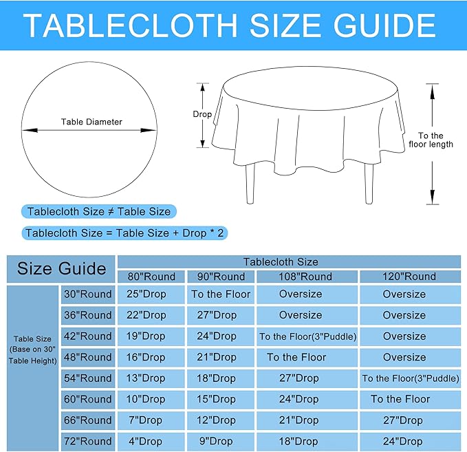 Hiasan Table Cloth Round Linen Tablecloth 120 Inch - Image 2