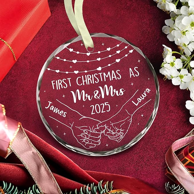 Personalized The Year We Became Mr & Mrs Christmas Ornament - Image 2