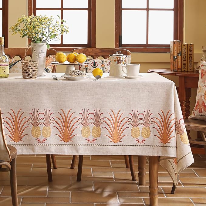 patdrea Designer Linen Long Tablecloth - Image 2