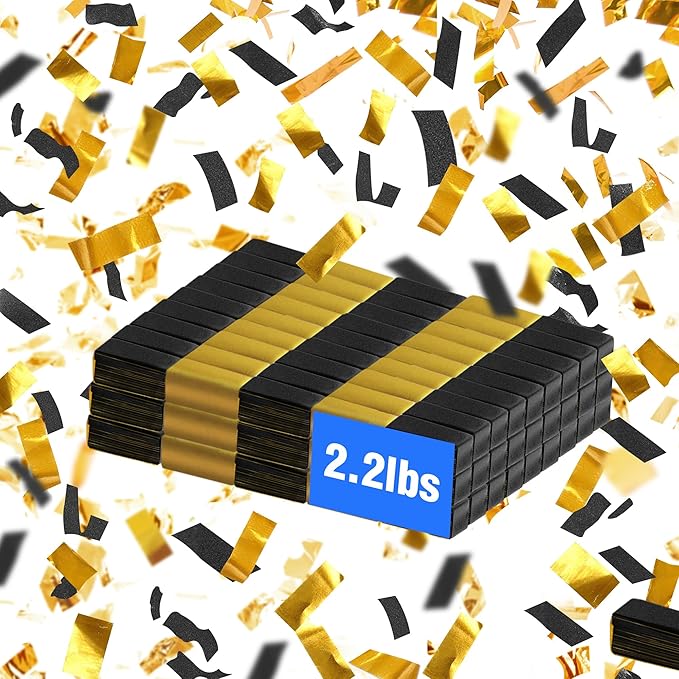 BLACK & GOLD Confetti Paper by JAPJA