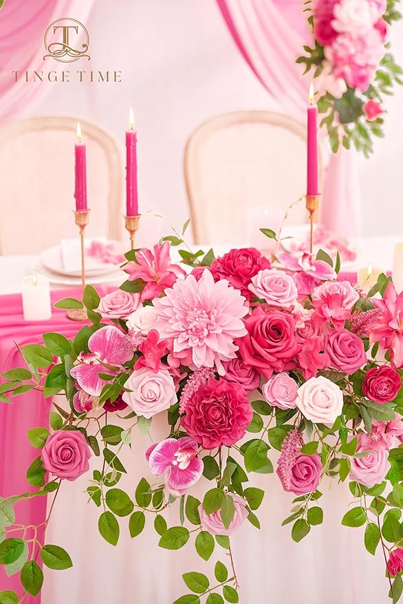 TINGE TIME Artificial Sweetheart Flower Swag - Image 4