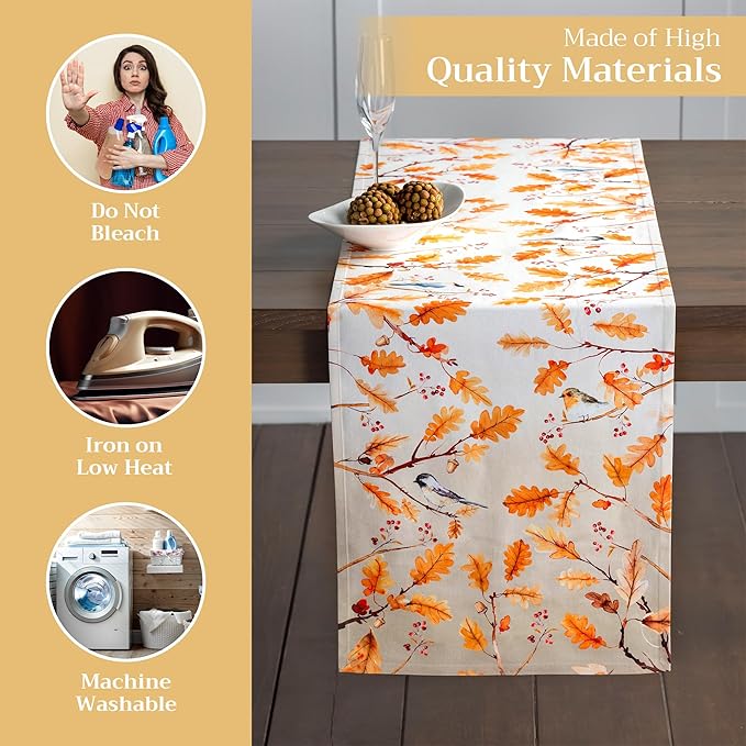 Maison d' Hermine Table Runner 100% Cotton Single Layer Table Runners 108 - Image 3