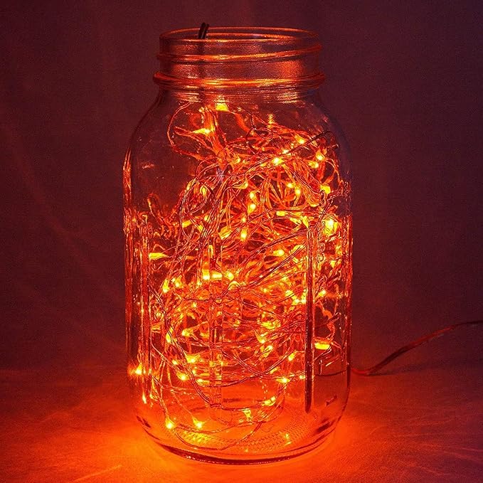 ANJAYLIA 2 Pack Orange String Lights - Image 5