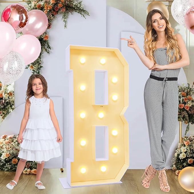 4ft Marquee for Letters B, Neon Sign, 4 Feet Tall, Celebratory by GGPL