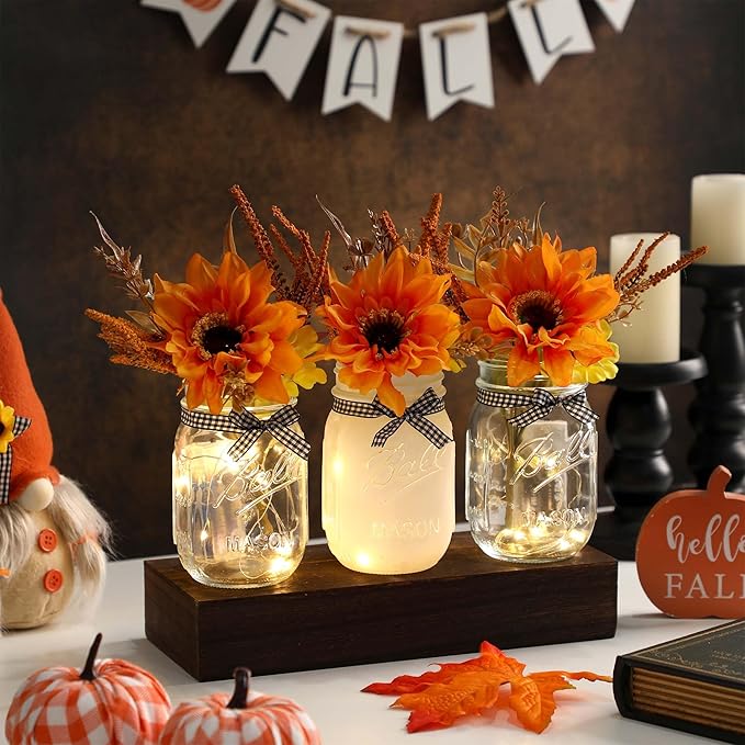 Thanksgiving Mason Jar Centerpiece - Image 3