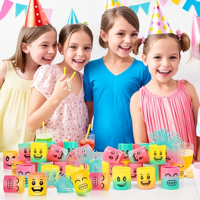 36 Pack Spring Rainbow Magic Fidget Stress Coil Mini Springs Bulk Toys Party - Image 6