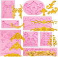 Baroque Scroll Pattern Silicone Craft Molds Border Decorative Silicone Moulds by caregene