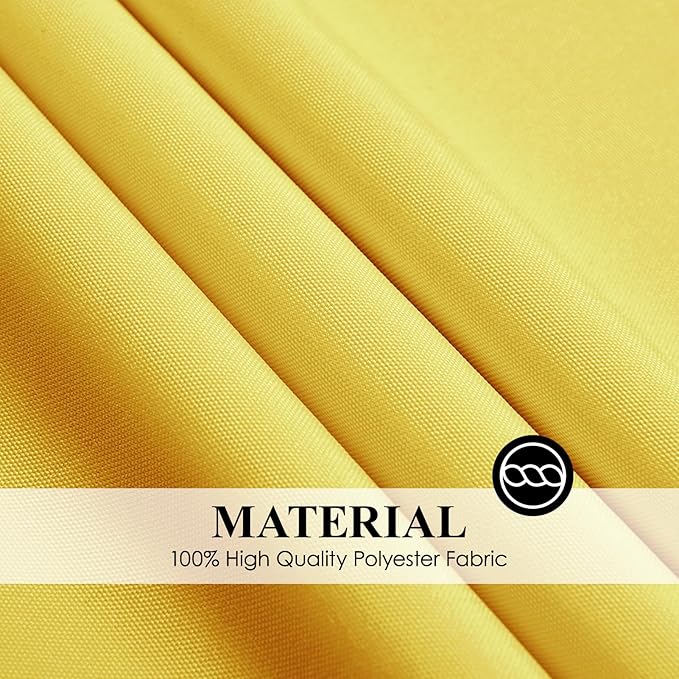 Round Tablecloth 120 Inch 2 Pack Yellow Tablecloths Washable Decorative Linen - Image 6