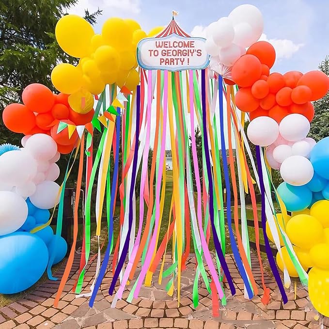 Crepe Paper Streamers 8 Rolls 656ft, Pack of Rainbow Assorted Colored Party - Image 3