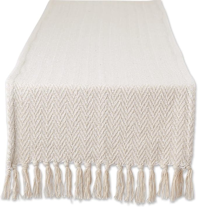 DII Woven Basic Tabletop Collection Chevron Table Runner by DII