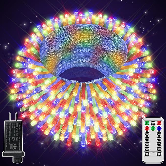 328 FT 1000 LED Christmas Lights Outdoor, 8 Lighting Modes String Lights by Ccinny