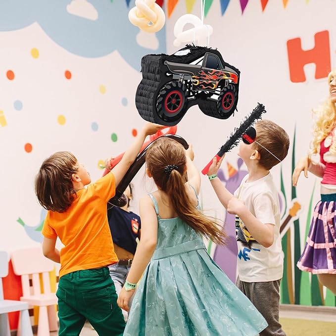 Car Pinata with Stick & Hanging Loop Mexican Pinata Game - Image 9