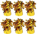 6 Pack Gold Balloon Weights Metallic Holder Anchors Balloon Holder Weights by Unknown