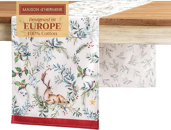 Maison d' Hermine Table Runner 100% Cotton Double Layer Table Runners 72 inches by MaisondHermine